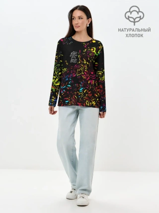 Лонгслив женский. Хлопок / Душевное спокойствие