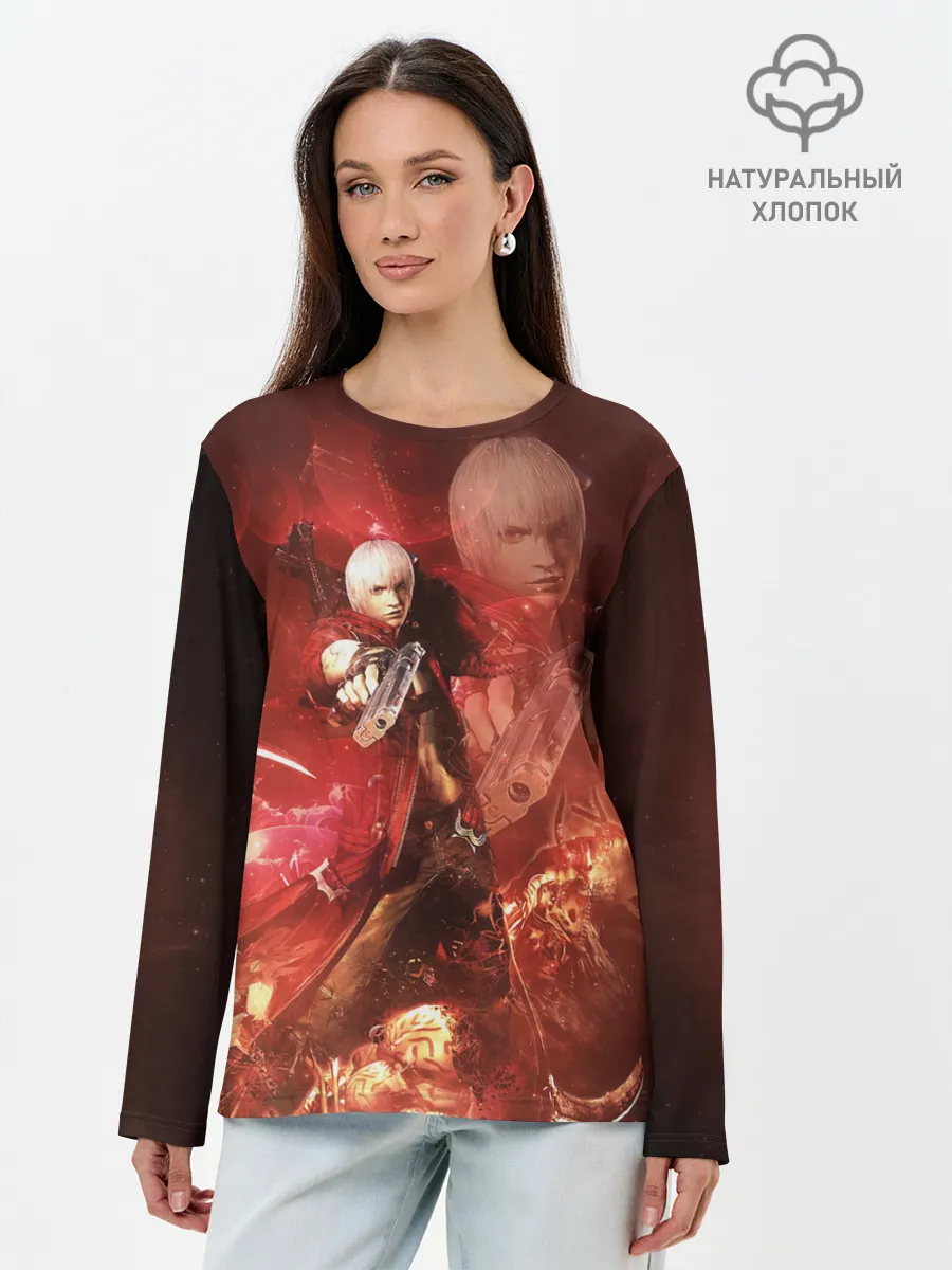 Лонгслив женский. Хлопок / Молодой Данте
