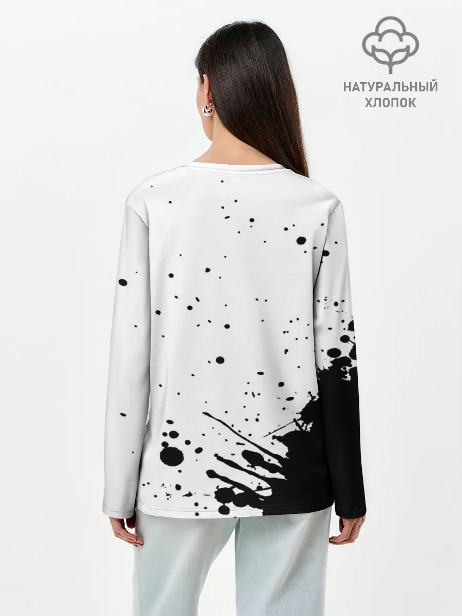 Лонгслив женский. Хлопок / Генья Шинадзугава Kimetsu no Yaiba