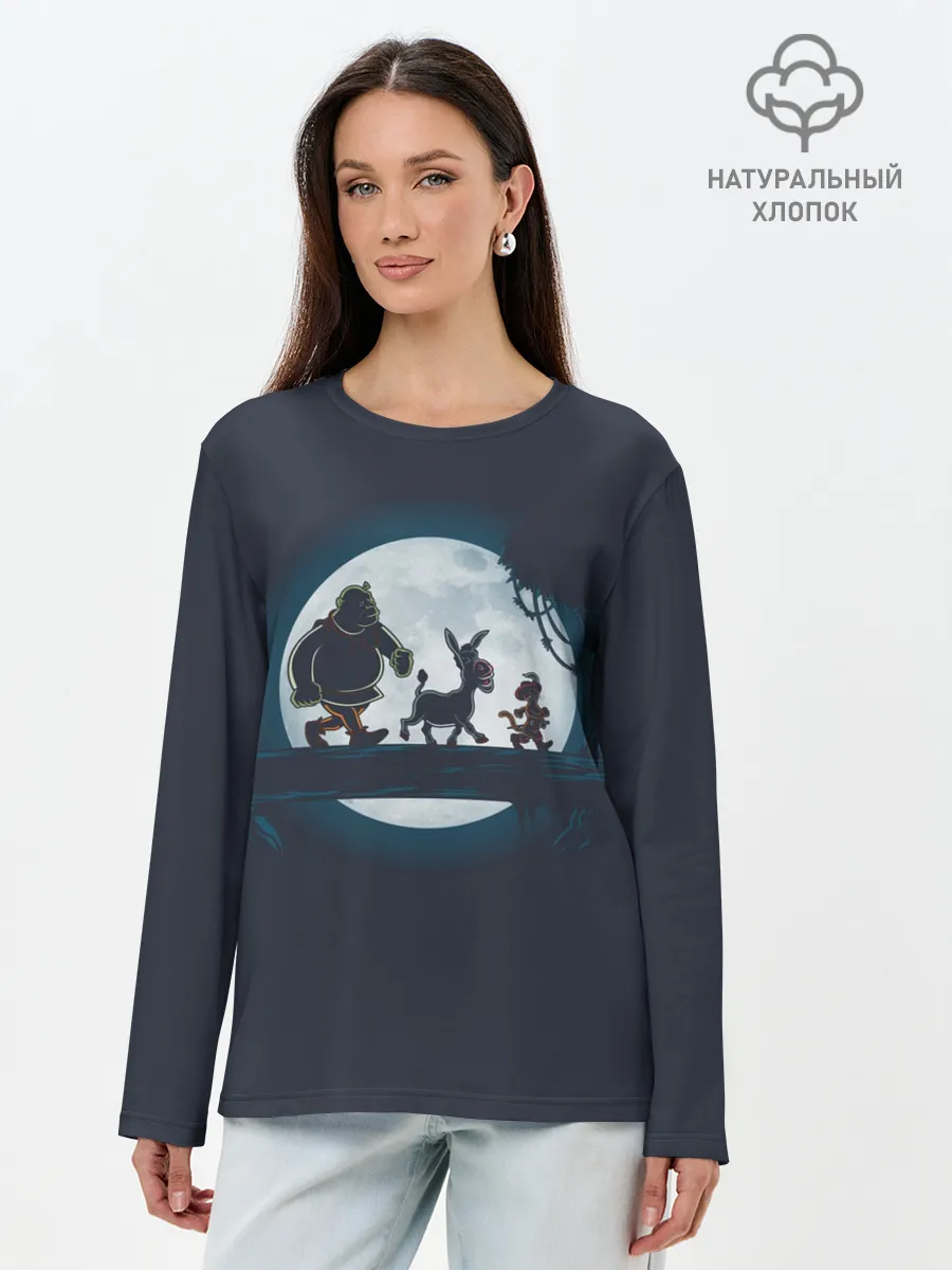 Лонгслив женский. Хлопок / Шрек | Shrek