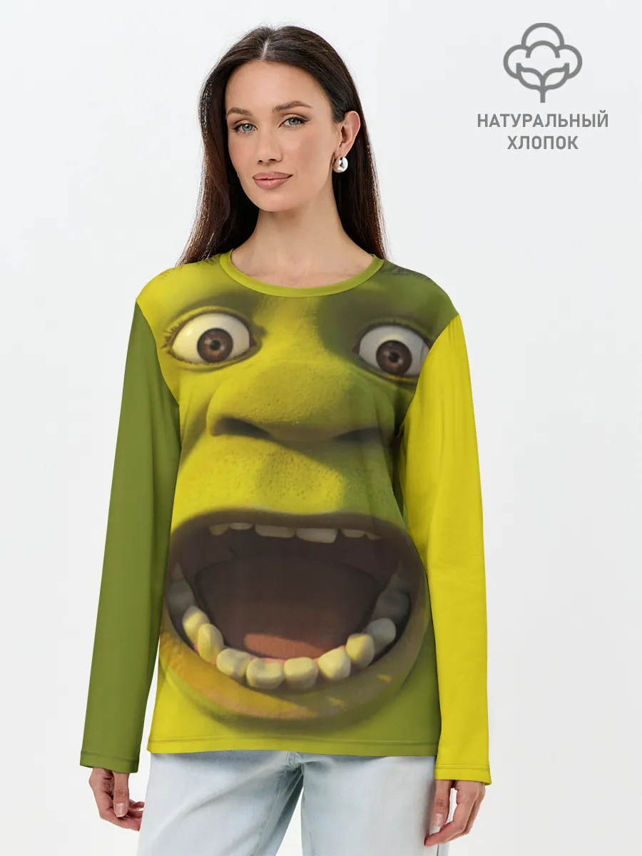 Лонгслив женский. Хлопок / Shrek | Шрек