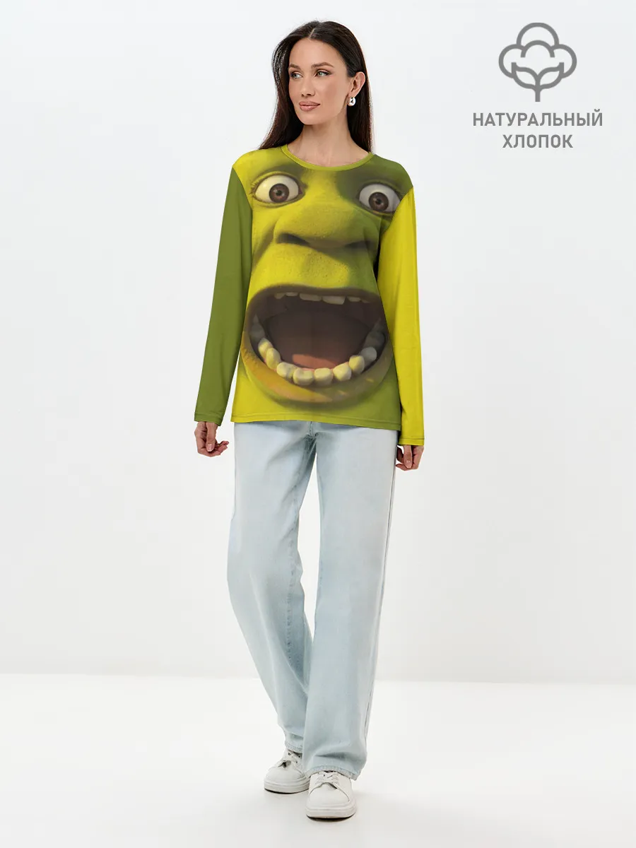 Лонгслив женский. Хлопок / Shrek | Шрек