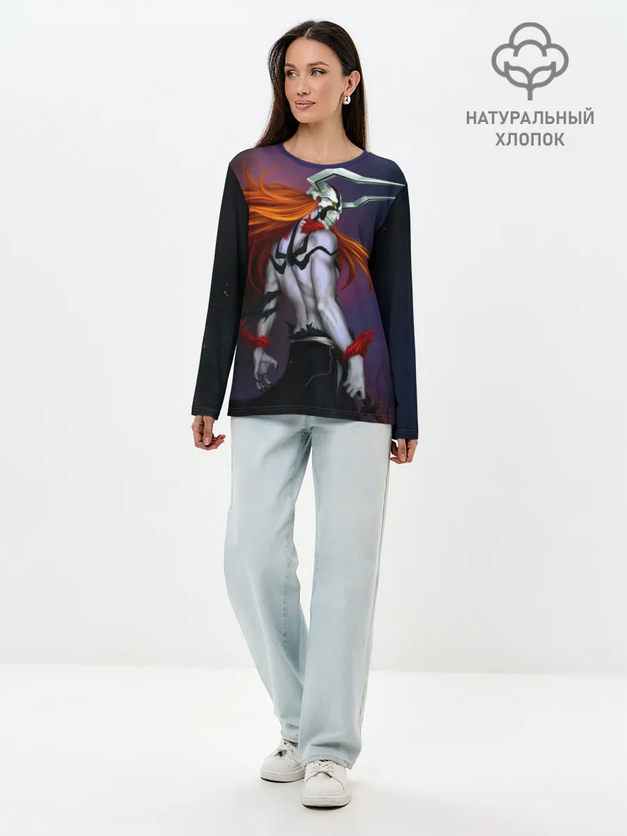 Лонгслив женский. Хлопок / Bleach Ichigo Kurosaki