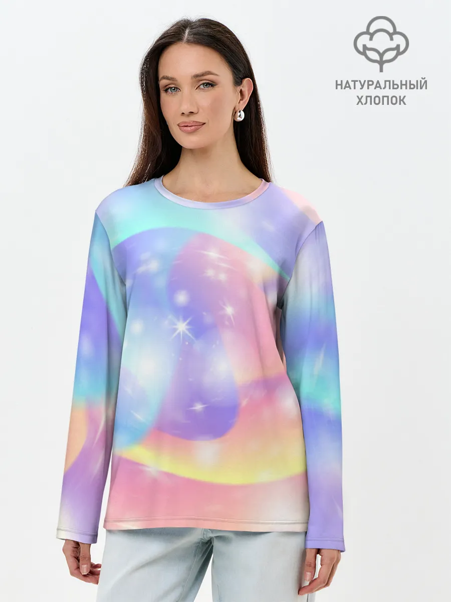Лонгслив женский. Хлопок / Волшебные тропы