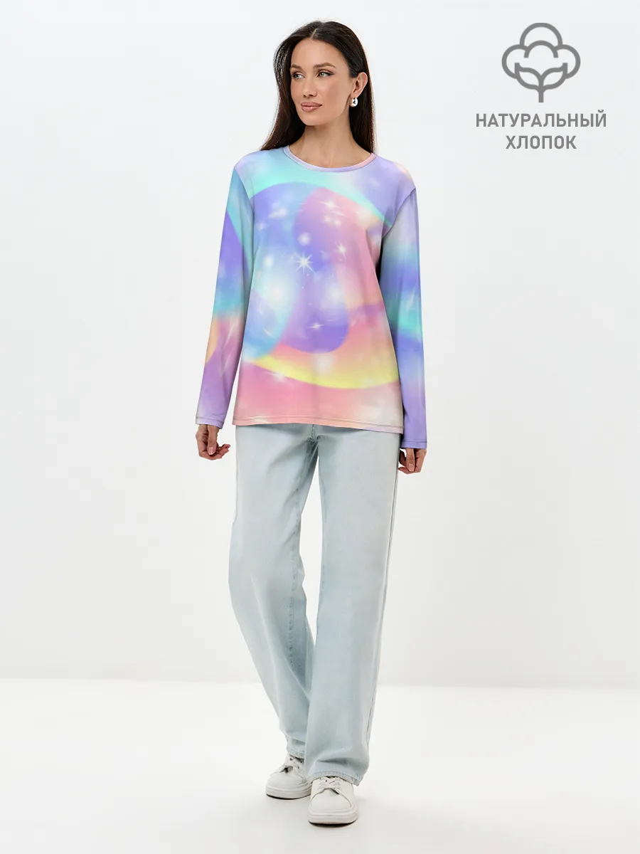 Лонгслив женский. Хлопок / Волшебные тропы