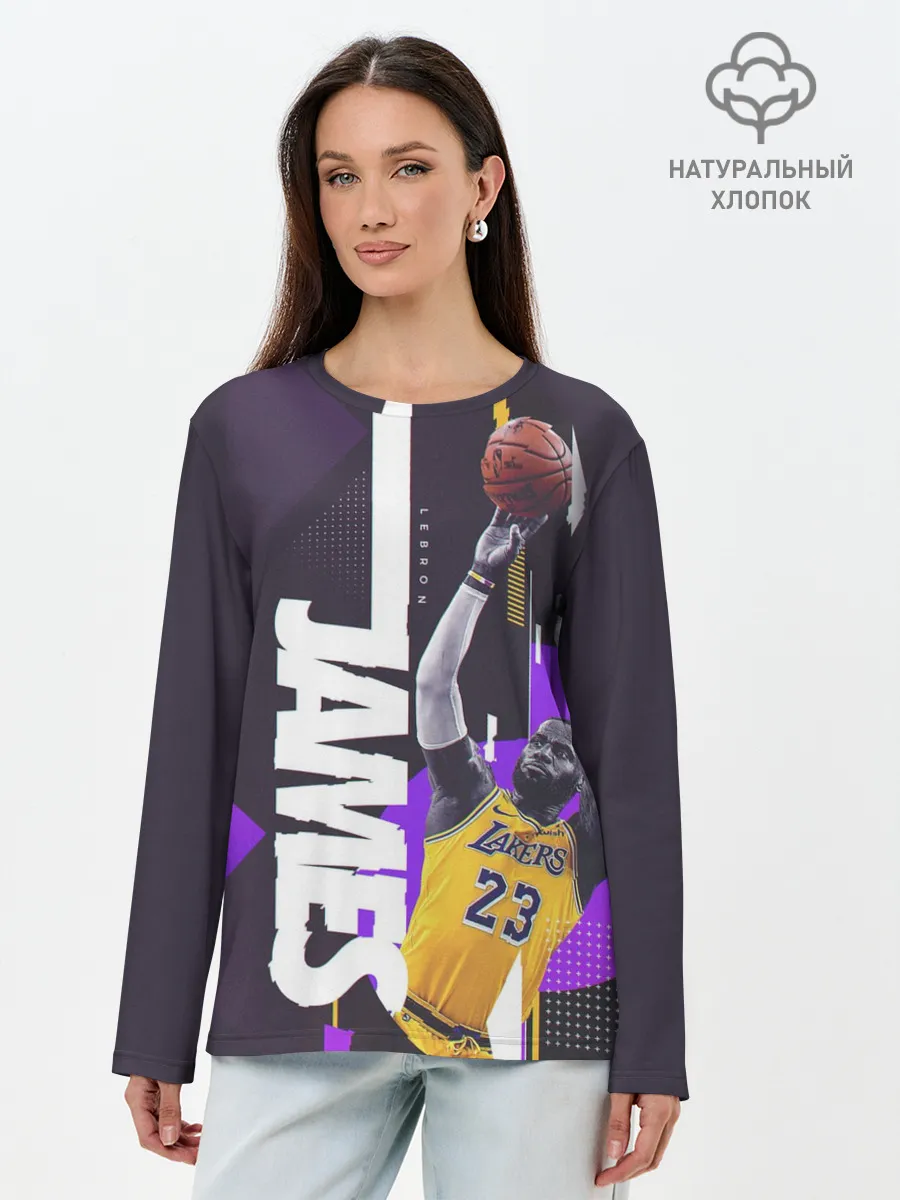 Лонгслив женский. Хлопок / Леброн