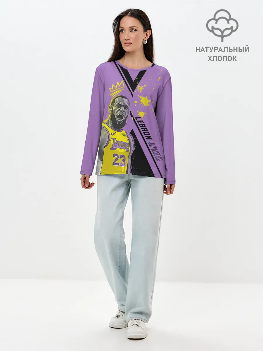 Лонгслив женский. Хлопок / леброн джеймс