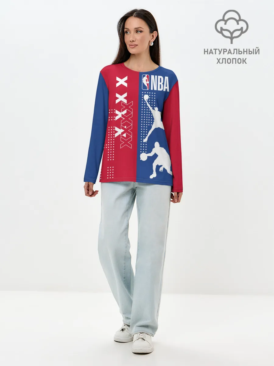 Лонгслив женский. Хлопок / NBA