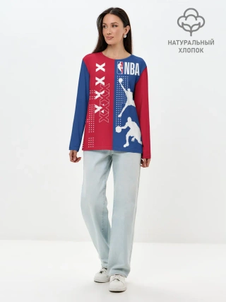 Лонгслив женский. Хлопок / NBA