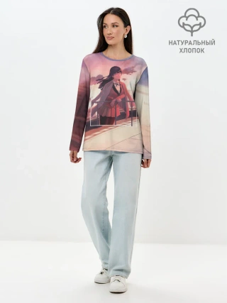 Лонгслив женский. Хлопок / Kakegurui Yumeko Jabami art