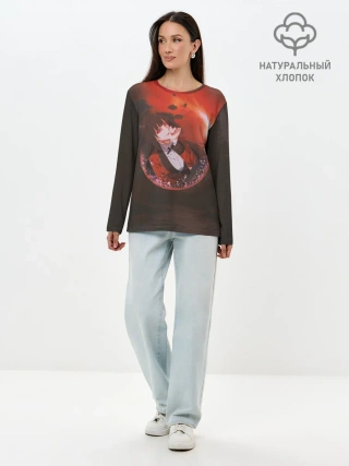 Лонгслив женский. Хлопок / Kakegurui Yumeko Jabami art