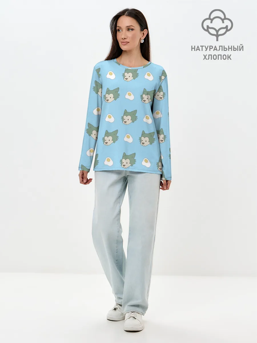 Лонгслив женский. Хлопок / Legosi pattern