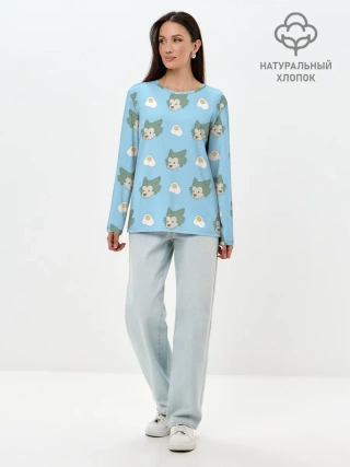 Лонгслив женский. Хлопок / Legosi pattern