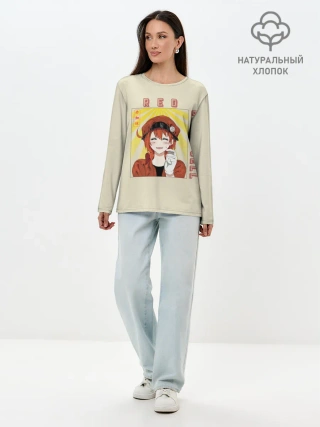 Лонгслив женский. Хлопок / Blood cell