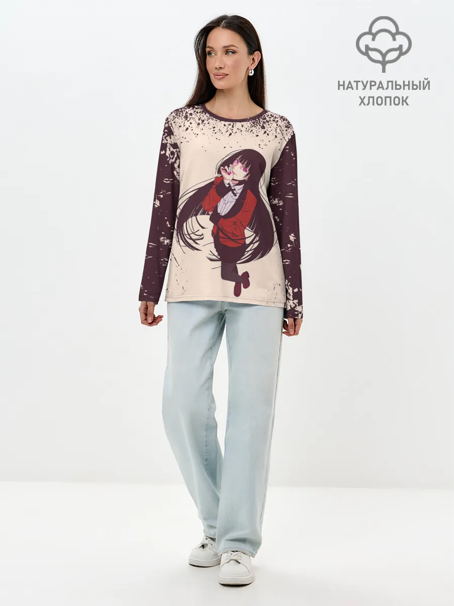 Лонгслив женский. Хлопок / Kakegurui | Yumeko Jabami