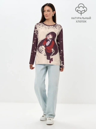 Лонгслив женский. Хлопок / Kakegurui | Yumeko Jabami