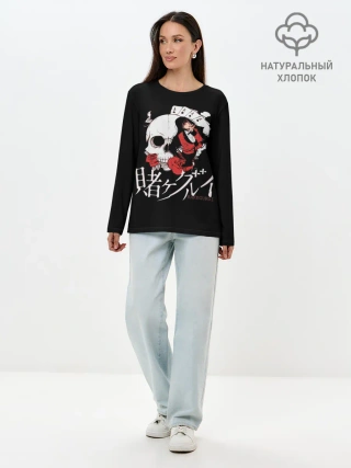 Лонгслив женский. Хлопок / Kakegurui | Безумный Азарт