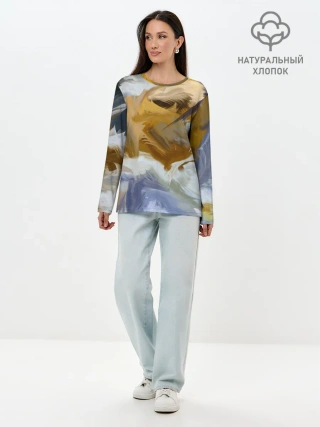 Лонгслив женский. Хлопок / FET