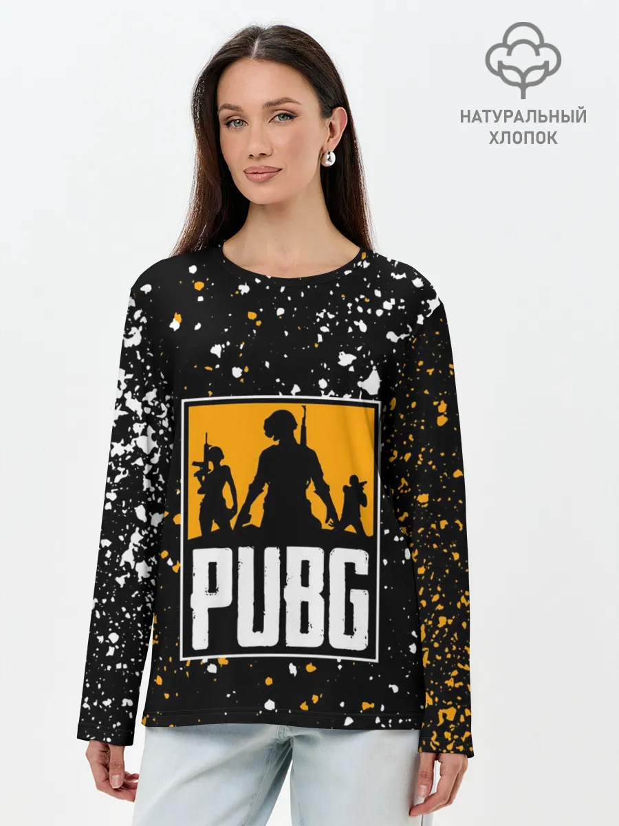 Лонгслив женский. Хлопок / PUBG / ПАБГ / ГРАНЖ