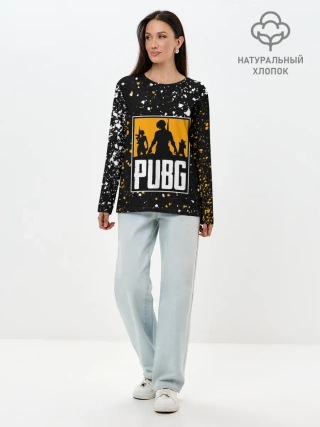 Лонгслив женский. Хлопок / PUBG / ПАБГ / ГРАНЖ