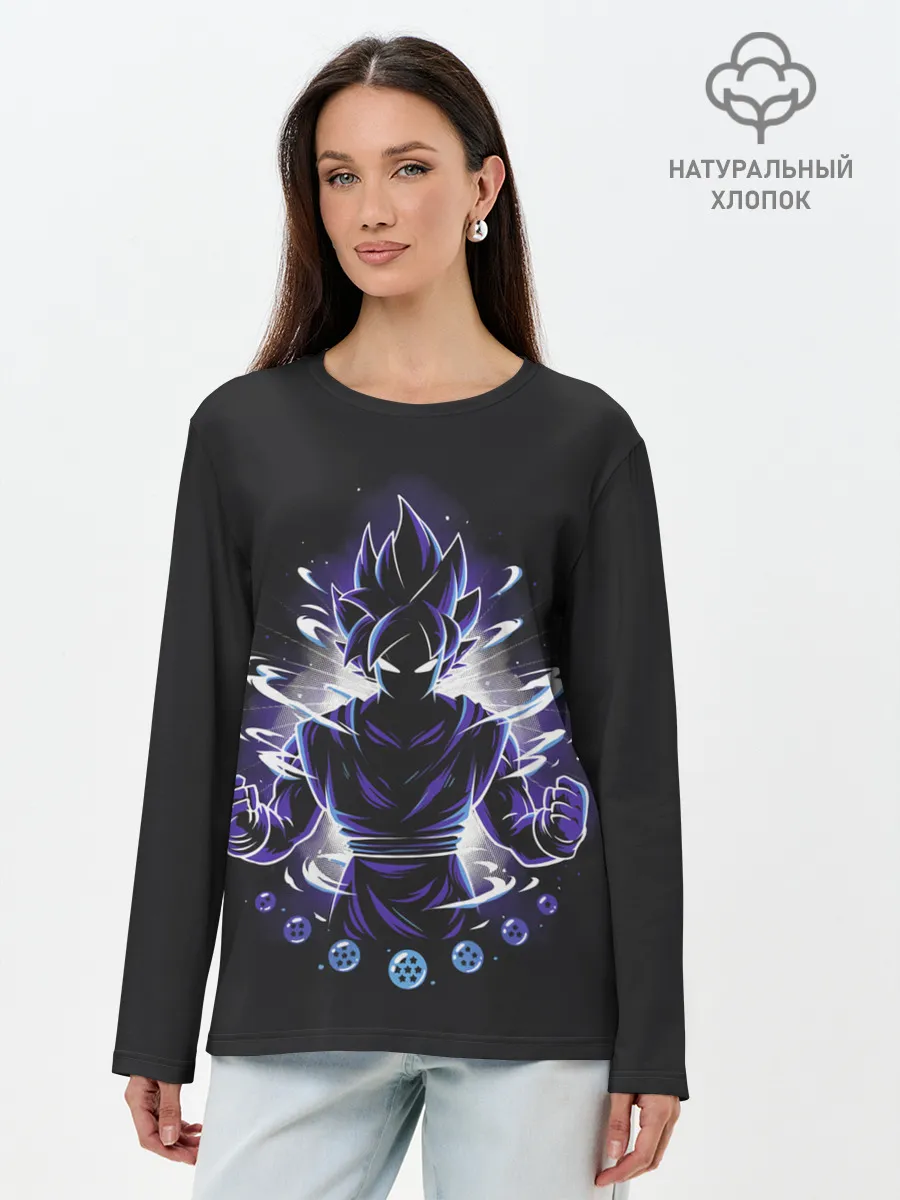 Лонгслив женский. Хлопок / Сон Гоку