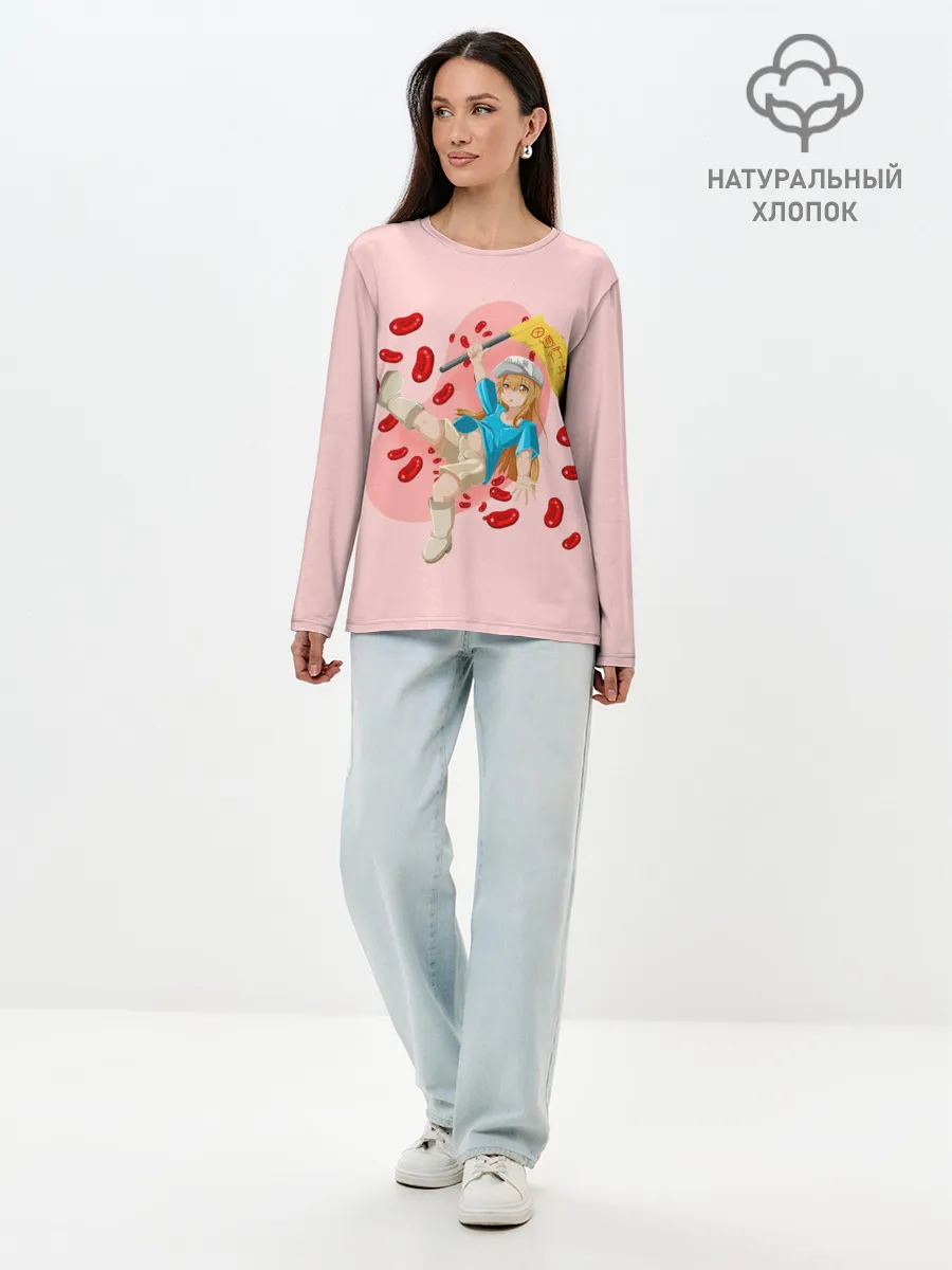 Лонгслив женский. Хлопок / Platelets