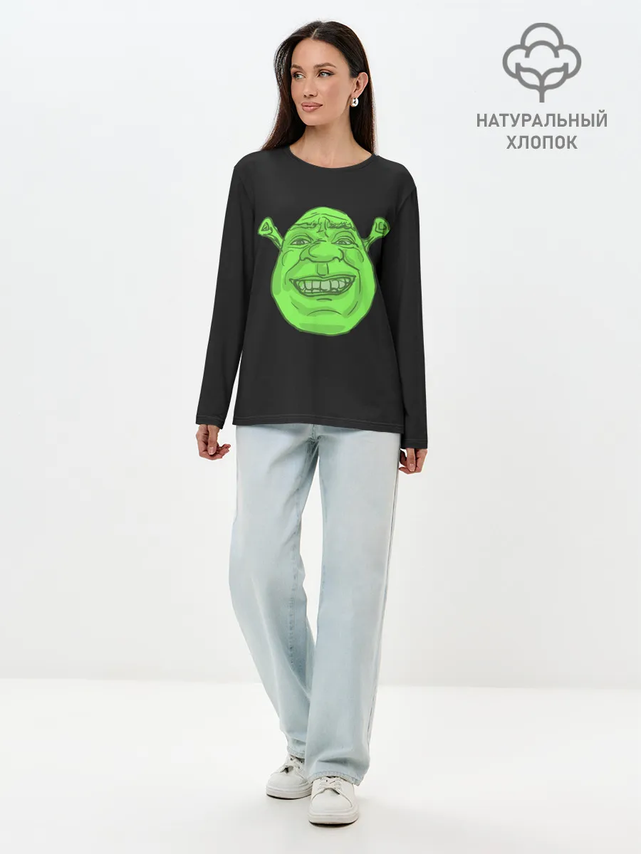 Лонгслив женский. Хлопок / Shreks Face