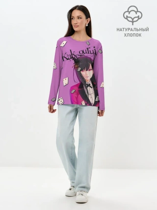 Лонгслив женский. Хлопок / Kakegurui | Yumeko Jabami