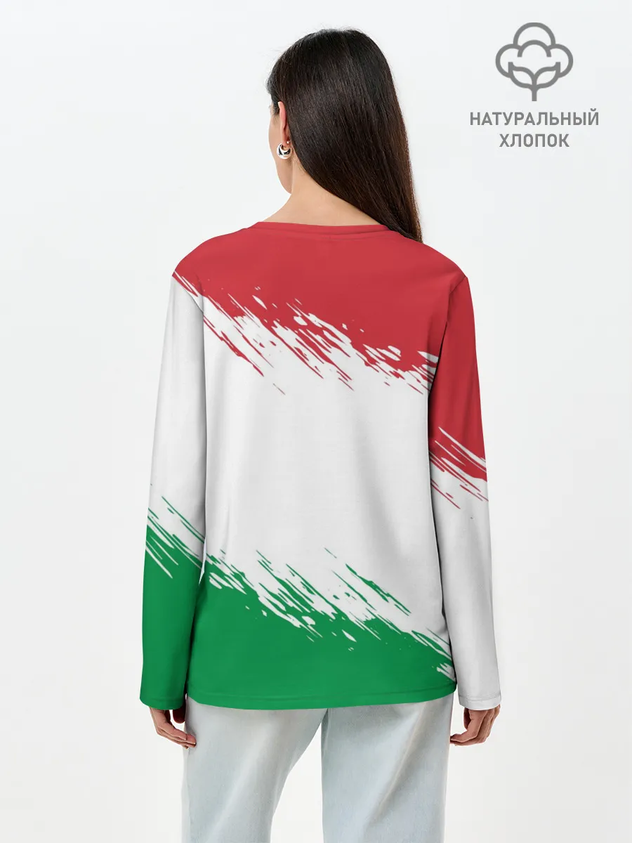 Лонгслив женский. Хлопок / MADE IN ITALY