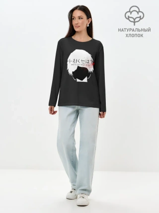 Лонгслив женский. Хлопок / Whats 1000 minus 7. Kaneki
