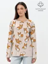 Лонгслив женский. Хлопок / Корги | Разные