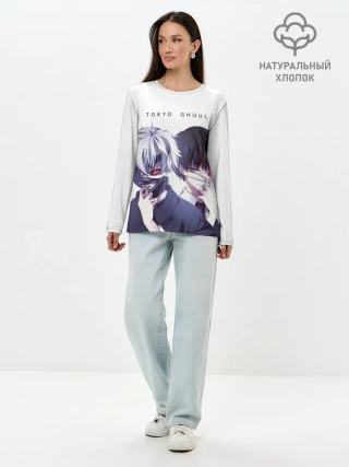 Лонгслив женский. Хлопок / Токийский гуль