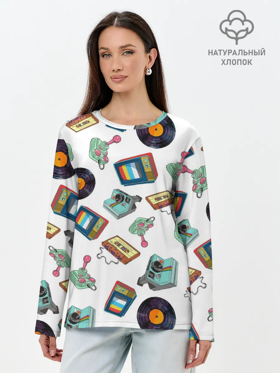 Лонгслив женский. Хлопок / Стиль 80х