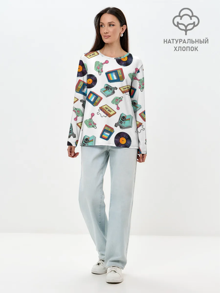 Лонгслив женский. Хлопок / Стиль 80х