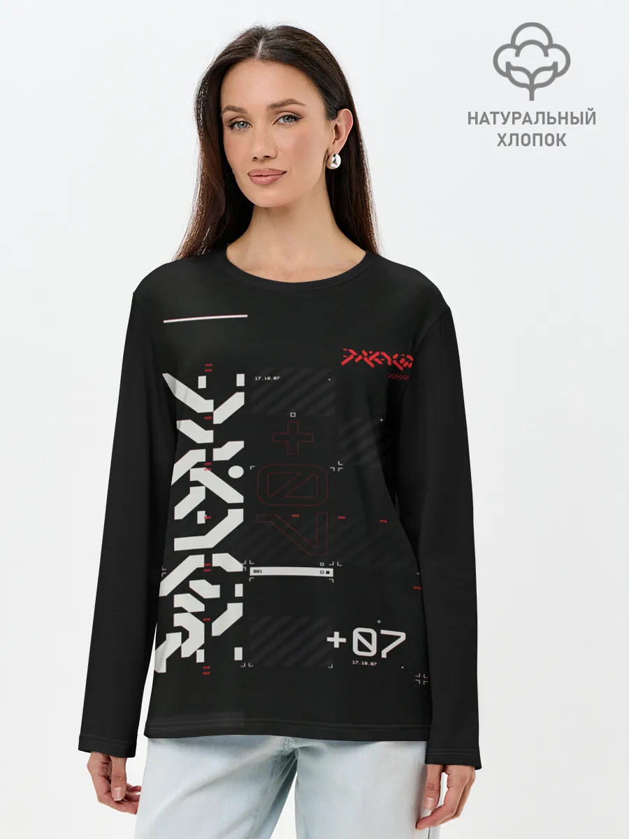 Лонгслив женский. Хлопок / CuberPunk 2077