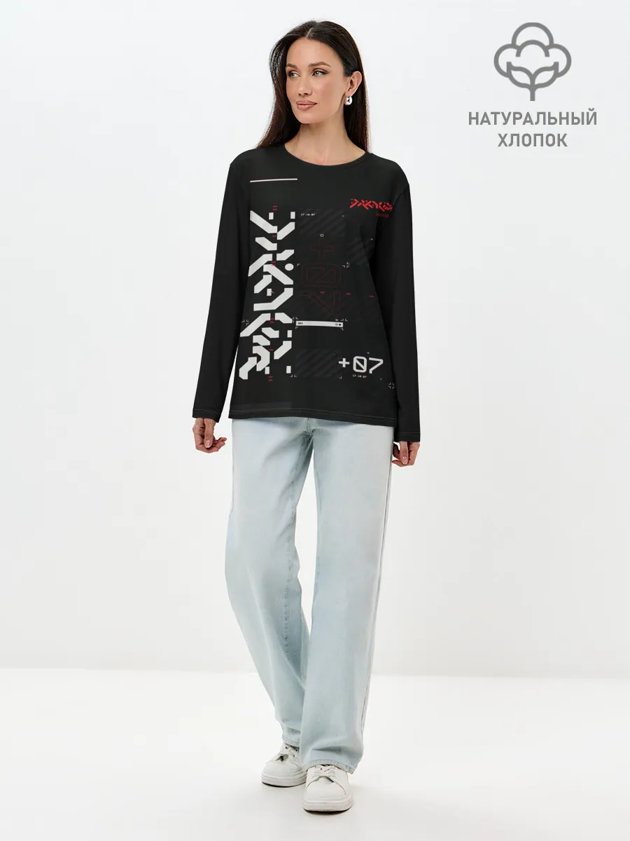 Лонгслив женский. Хлопок / CuberPunk 2077