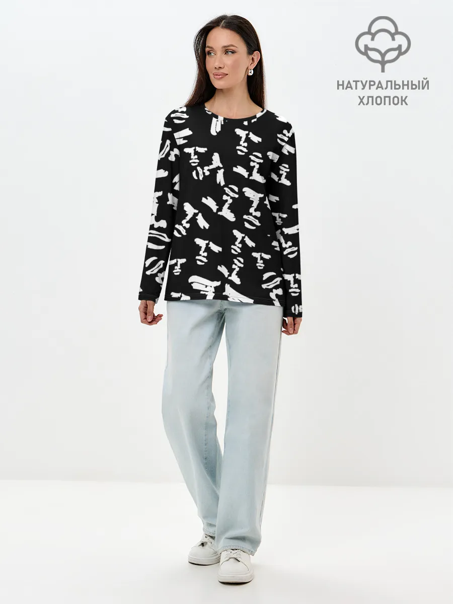 Лонгслив женский. Хлопок / yaranaika face