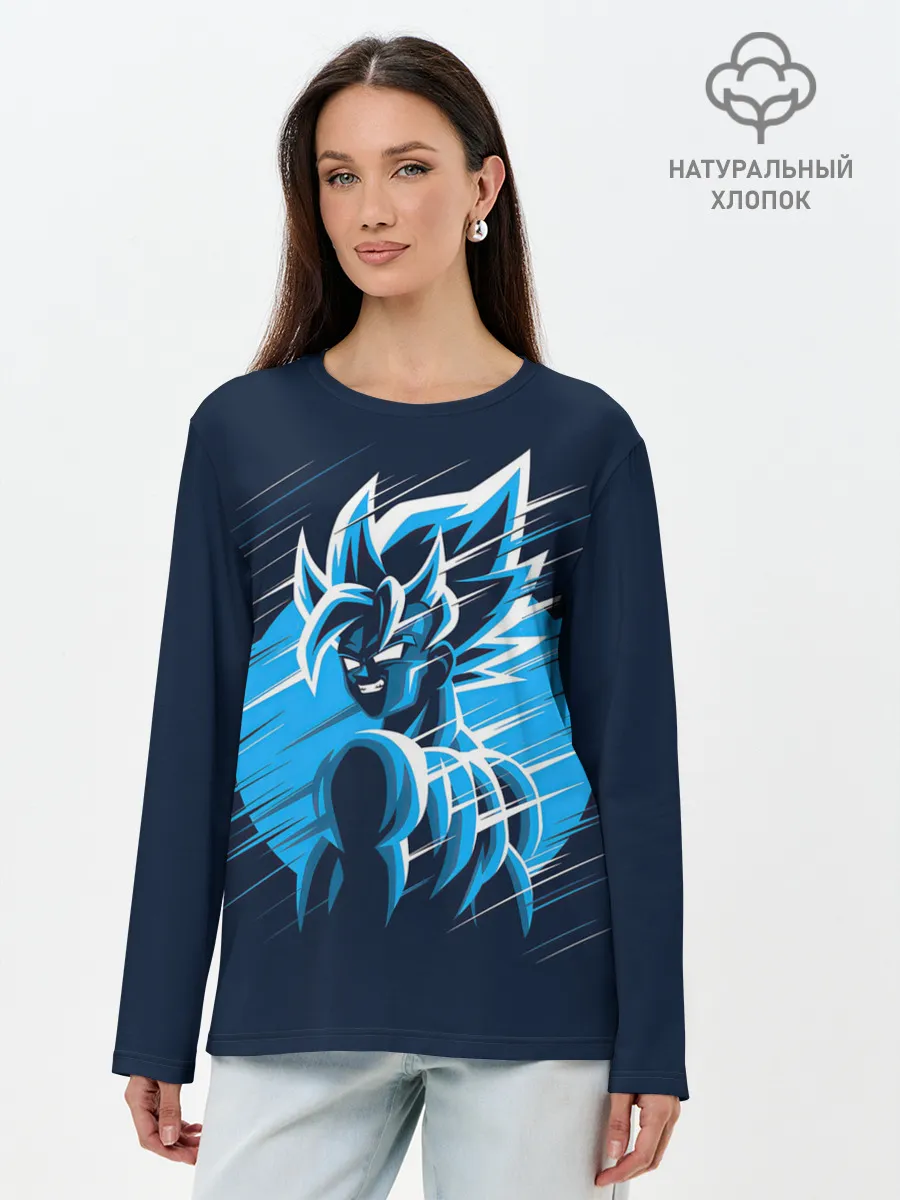 Лонгслив женский. Хлопок / Dragon Ball Z Art