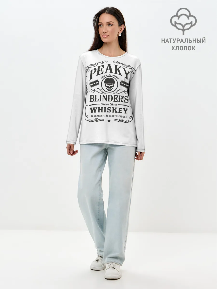Лонгслив женский. Хлопок / Острые Козырьки Whiskey