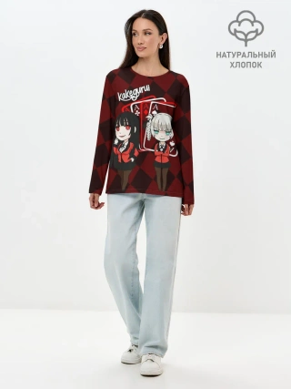 Лонгслив женский. Хлопок / Kirari and Yumeko Kakegurui