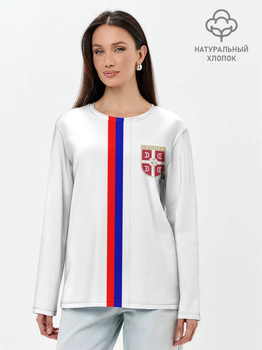 Лонгслив женский. Хлопок / Сборная Сербии