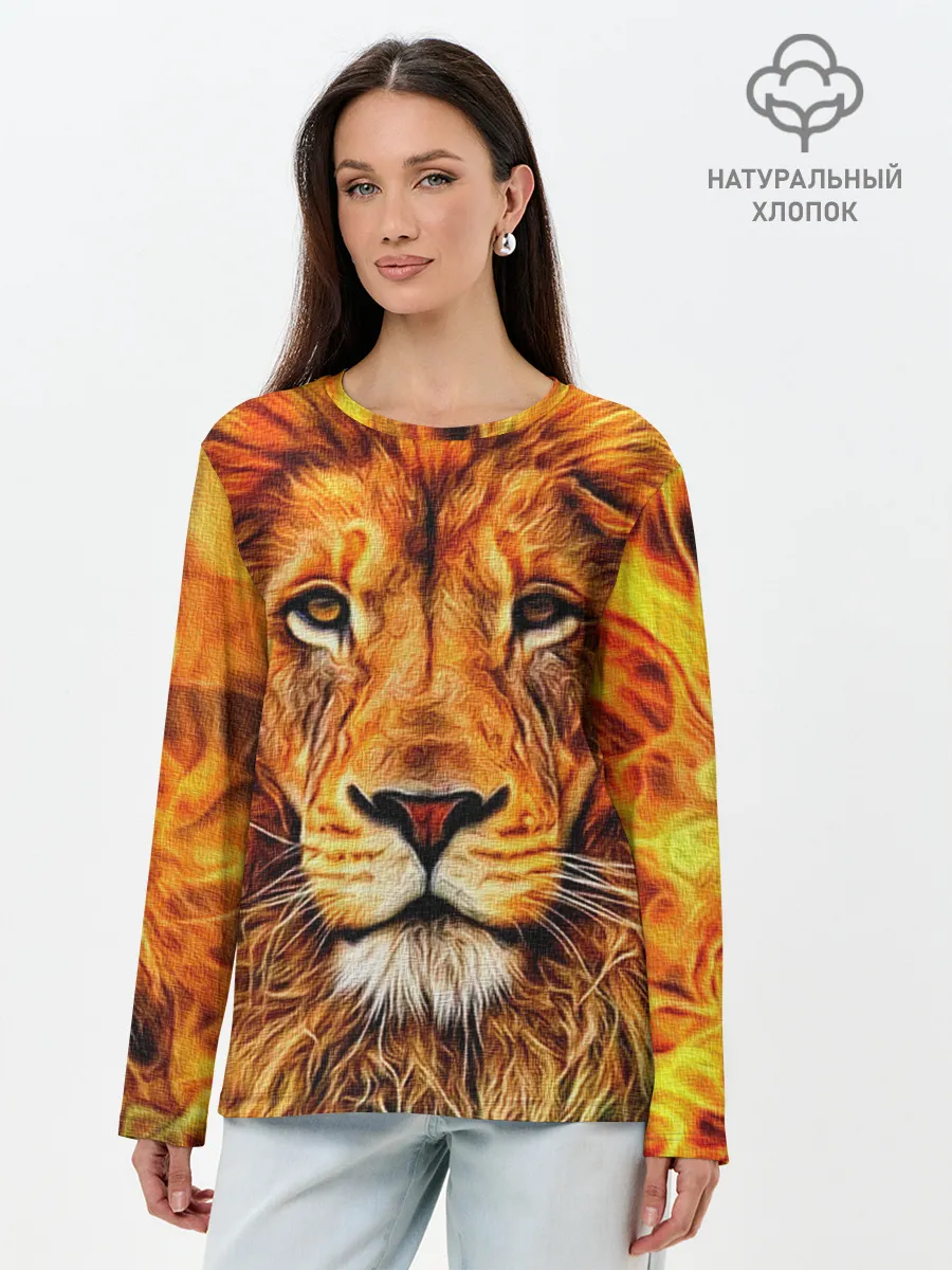 Лонгслив женский. Хлопок / LION