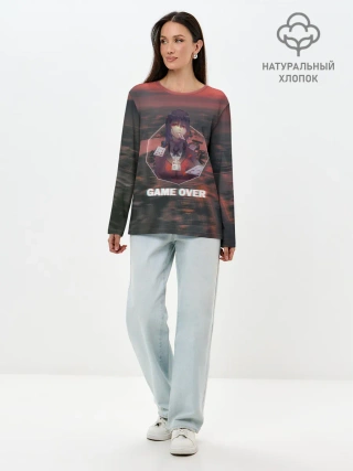 Лонгслив женский. Хлопок / Kakegurui Yumeko Jabami art