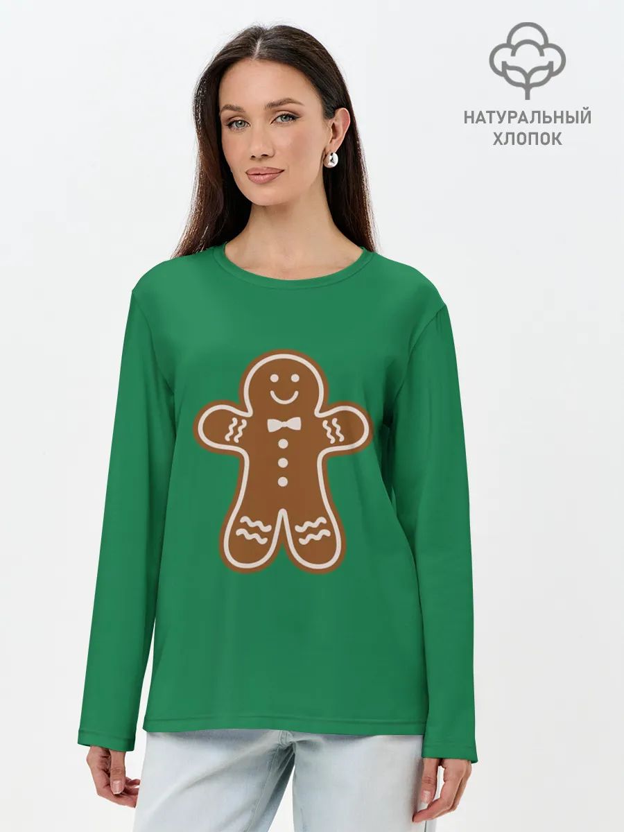 Лонгслив женский. Хлопок / Пряня. Шрек