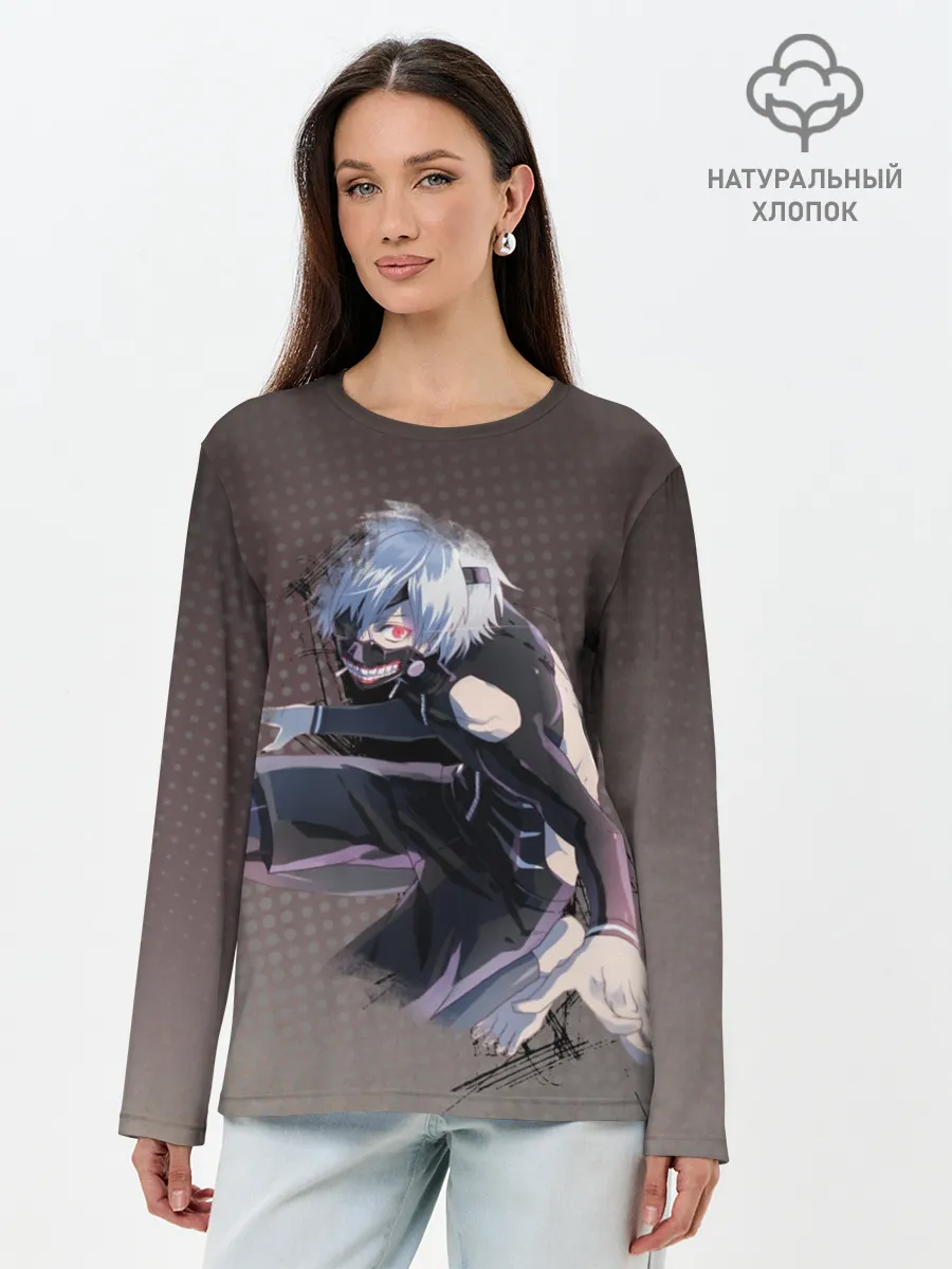 Лонгслив женский. Хлопок / Токийский гуль