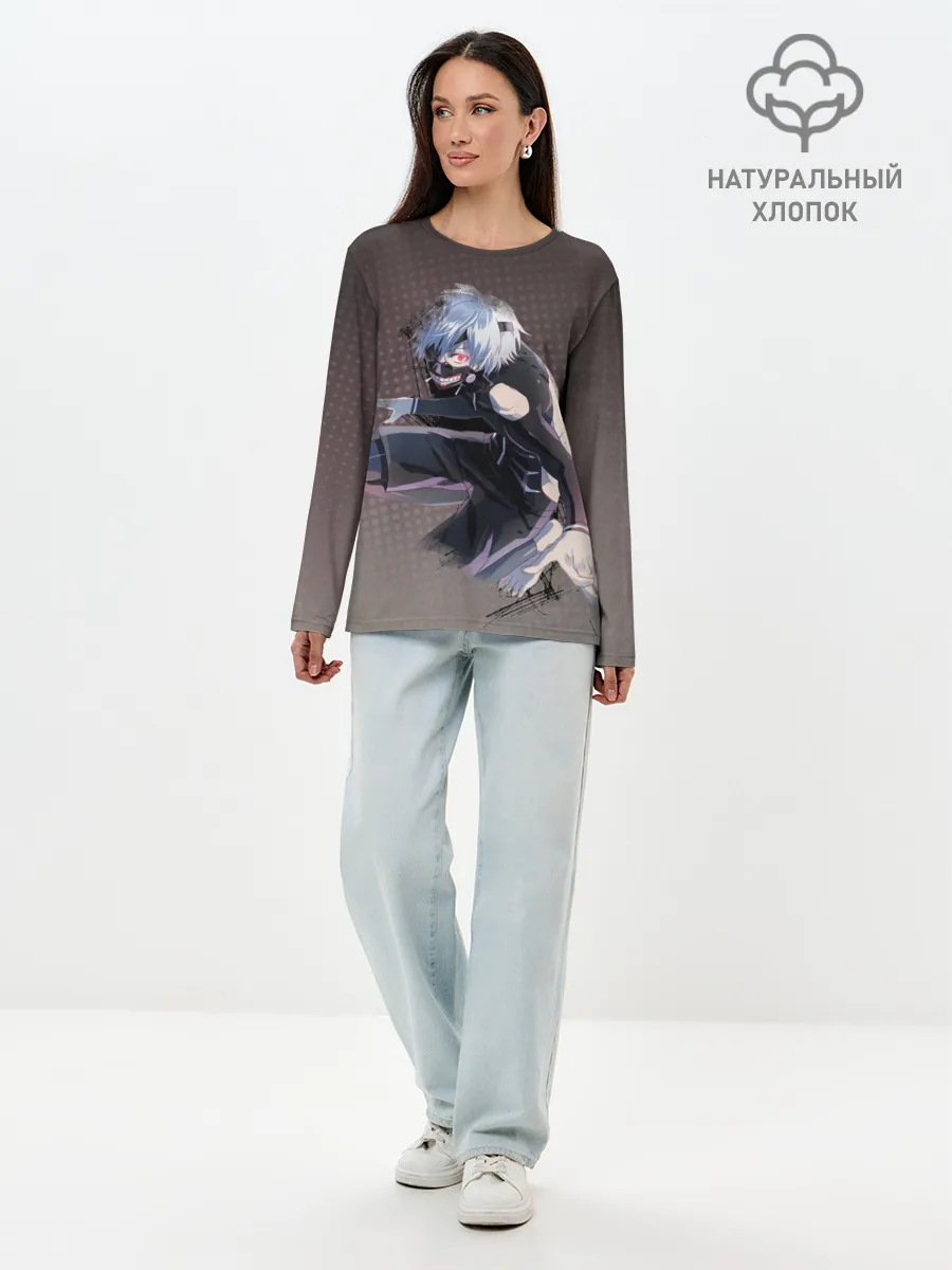 Лонгслив женский. Хлопок / Токийский гуль