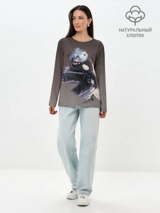 Лонгслив женский. Хлопок / Токийский гуль