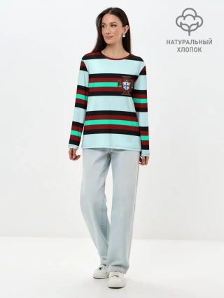 Лонгслив женский. Хлопок / Сборная Португалии.