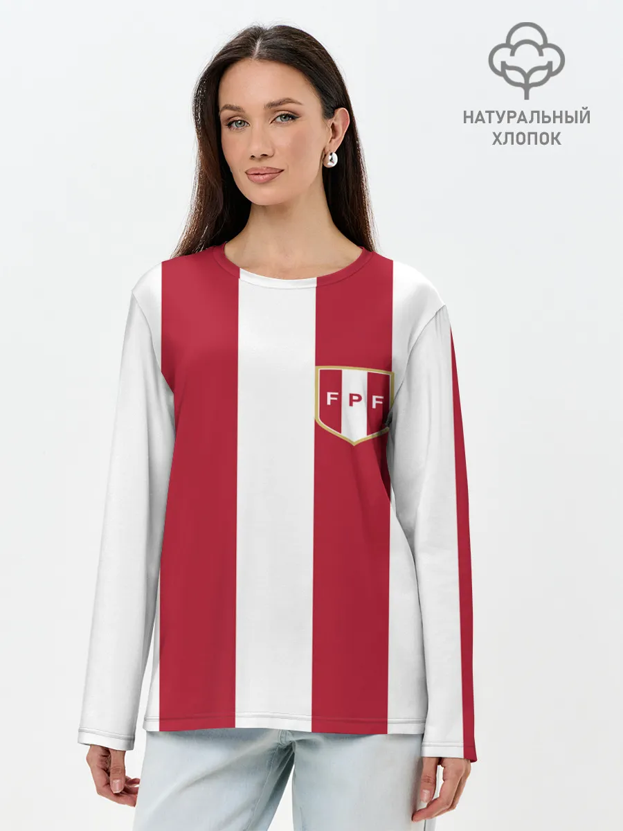 Лонгслив женский. Хлопок / Сборная Перу.
