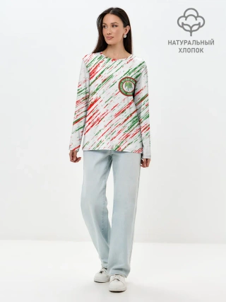 Лонгслив женский. Хлопок / Сборная Нигерии